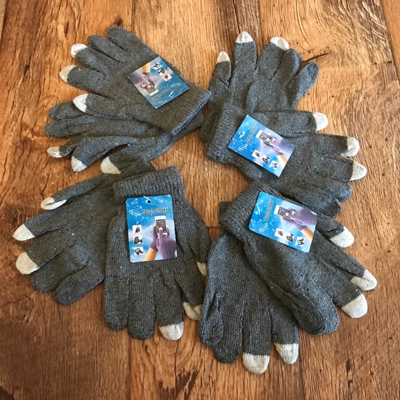Accessories - Wholesale Gloves Touchscreen Winter Acrylic Gray